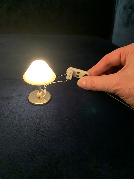 Lundby dukkehus bordlampe med ledning