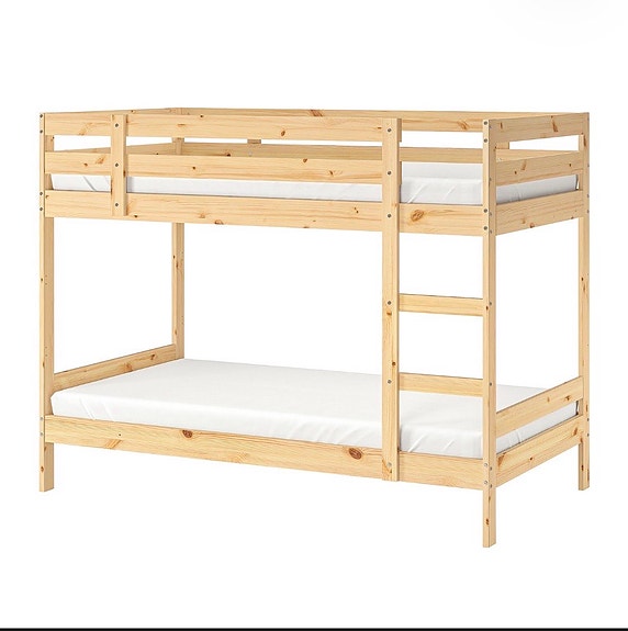 IKEA køjeseng 90x200 cm fyrretræ