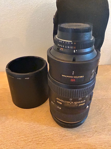 Nikon 80-400 mm objektiv zoom sort - BYD!