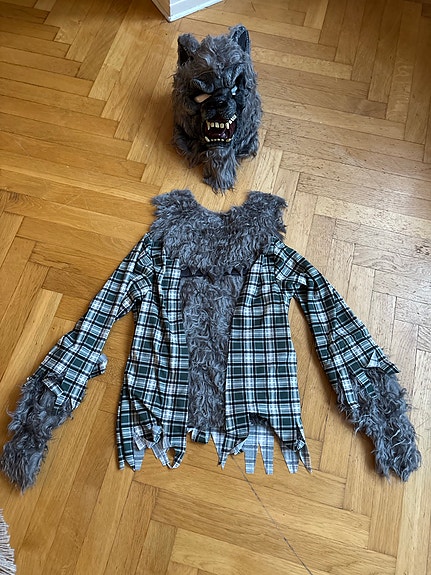 Halloween kostume ulv børnestr L