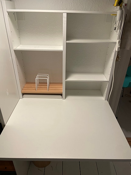 Ikea Norberg reol med klapbord. Udgået model.