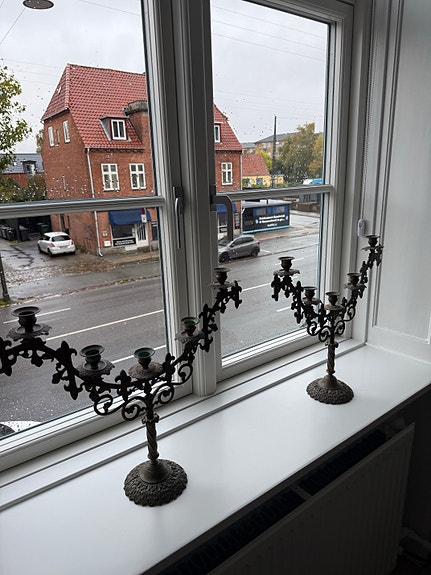 Smukke gamle 5-armet lysestager