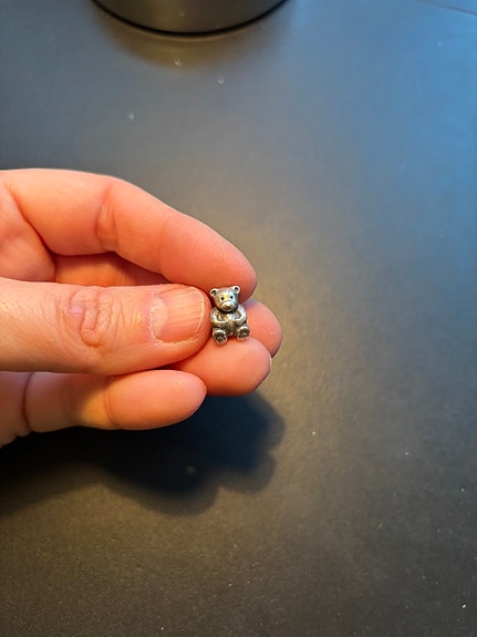 Pandora bamse charm i sølv