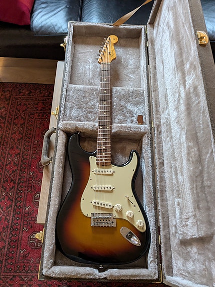 Fender Stratocaster elektrisk guitar sunburst Mexico