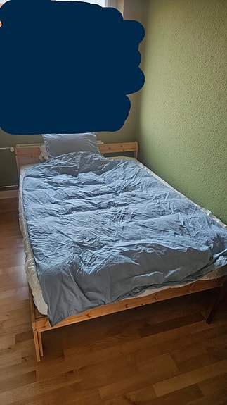 IKEA fyrretræseng 140x200 cm