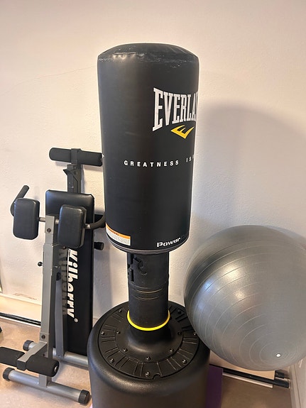 Everlast powercire fritstående sandsæk med boksehandsker