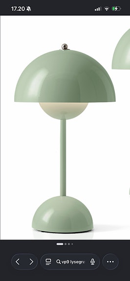 Verner Panton vp 9 bordlampe mintgrøn