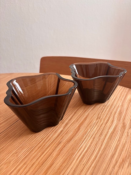 Iittala Aalto skåle 11 cm røgfarvet glas