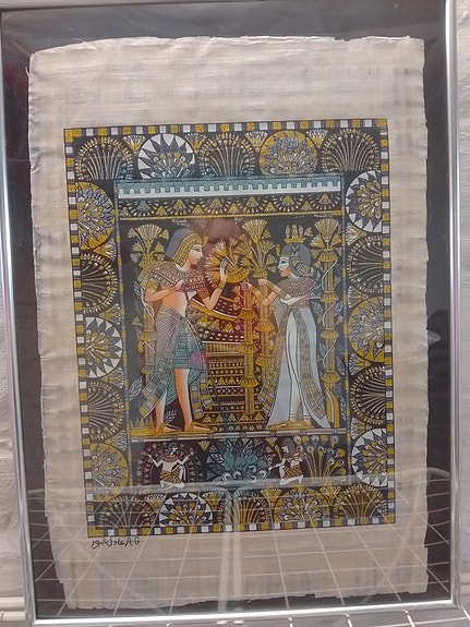 papirus i rammen