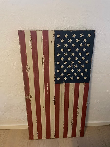 Vintage håndlavet Amerikansk flag