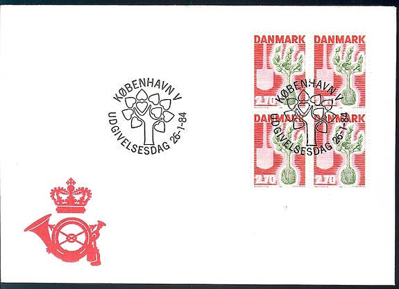 AFA 796 Fireblok, Dansk førstedagskuvert, #DK FDC 101-2