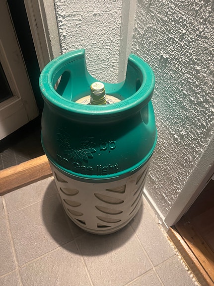 Gasflaske letvægt 10 kg plumberet