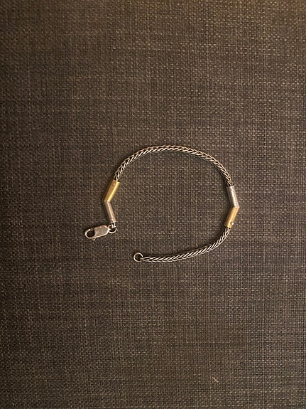 Unika bicolor armbånd i 925 sølv og guld – 30g