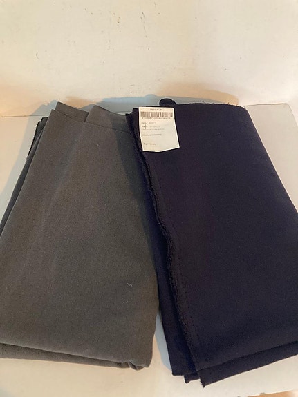 Grå og lilla børstet TWILL med 2-vejs stretch
