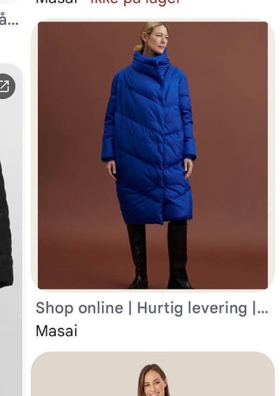Masai Tulla dunfrakke S blå