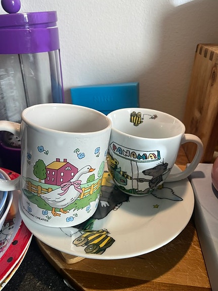Charmerende retro krus og Janosch tallerken + krus