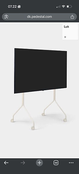 Pedestal til TV på hjul