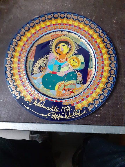Bjørn Wiinblad juleplatter 1971 - 1982 sælges for højeste bud
