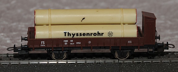 FS Italia godsvogn med bremsehus og Thyssenrør, #BB33C72