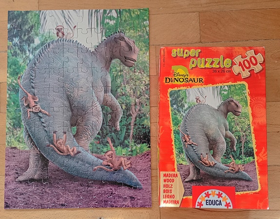 Pulsespil af træ, Dino, 100 brikker