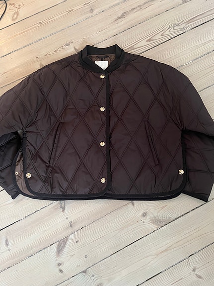H&M quiltet jakke L brun