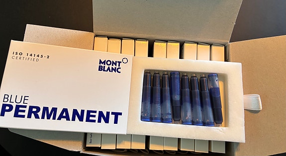 Helt nye blæk patroner til Mont blanc fyldepen