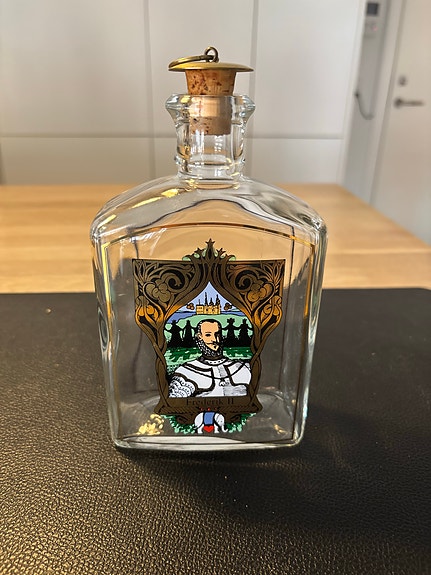 Glasflaske fra Holmegaard