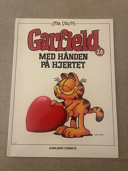 Garfield med hånden på hjertet nr. 26 tegneserie