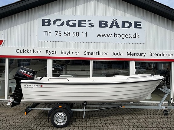 Nordic 470 Fisk med F9,9 hk Mercury 4 takt - KAMPAGNEPRIS