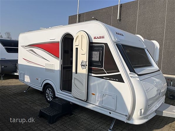 KABE 2025 - Kabe Estate 470 XL/KS   Komfortpakke m/ nakkepuder,  serviceklap, hylder i overskabe og håndklædetørrer, el-trin, Dobbeltseng, ALDE, vandbåren gulvvarme,
