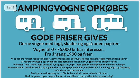 Merkur aps køber din campingvogn