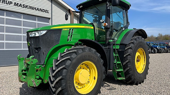 John Deere 7280R Næsten nye dæk, Autopower og frontlift samt luft anlæg